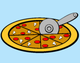 Dibujo Pizza pintado por vene