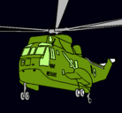 Dibujo Helicóptero al rescate pintado por helectirafa