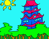 Dibujo Casa japonesa pintado por javi65748484
