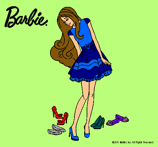 Barbie y su colección de zapatos