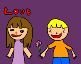 Dibujo Niños enamorados pintado por martacaqbeza