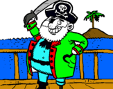 Dibujo Pirata a bordo pintado por piratas