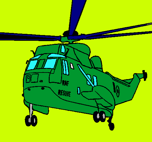 Dibujo Helicóptero al rescate pintado por relux