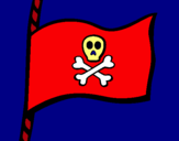 Dibujo Bandera pirata pintado por julver