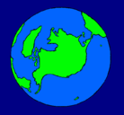 Dibujo Planeta Tierra pintado por aieou