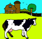 Dibujo Vaca pasturando pintado por lfuentealba