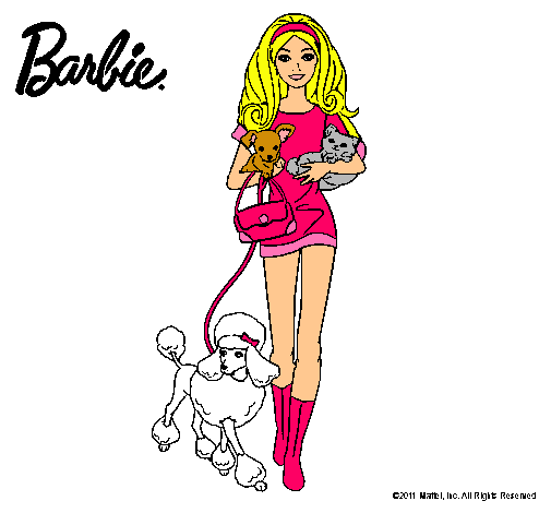 Barbie con sus mascotas