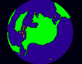 Dibujo Planeta Tierra pintado por analias