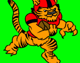 Dibujo Jugador tigre pintado por tach
