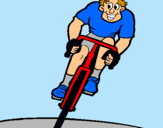 Dibujo Ciclista con gorra pintado por bichi