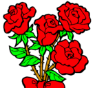 Dibujo Ramo de rosas pintado por esmeralda56