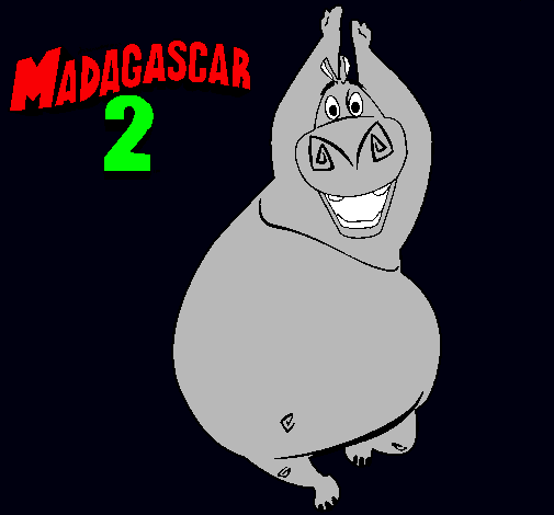 Dibujo Madagascar 2 Gloria pintado por dieguiog