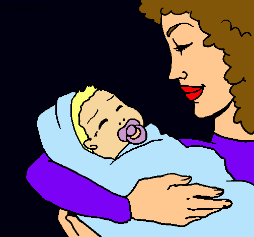 Dibujo Madre con su bebe II pintado por Zowiiin