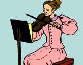 Dibujo Dama violinista pintado por maquchi
