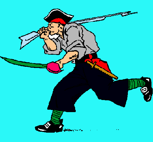 Dibujo Pirata con espadas pintado por mateo4