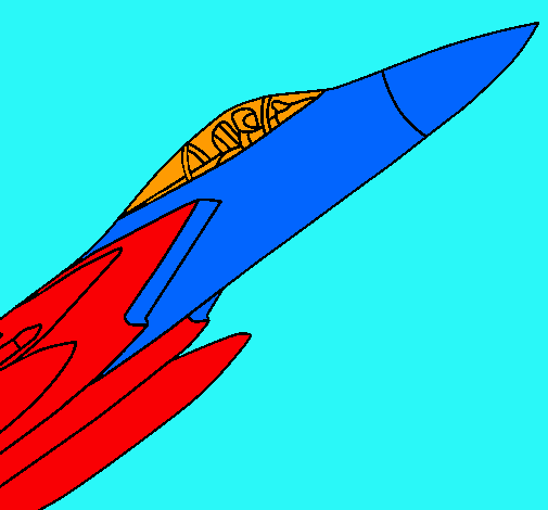 Dibujo Avión de caza pintado por nachosarmi