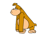 Dibujo Mono enfadado pintado por vane14