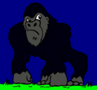 Dibujo Gorila pintado por enanin