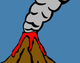 Dibujo Volcán pintado por dejan