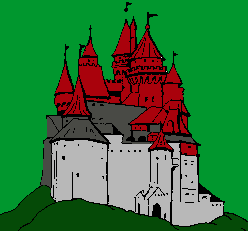Dibujo Castillo medieval pintado por rovi