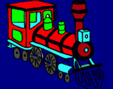 Dibujo Tren pintado por mateo4