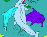 Dibujo Delfines jugando pintado por tinkebel