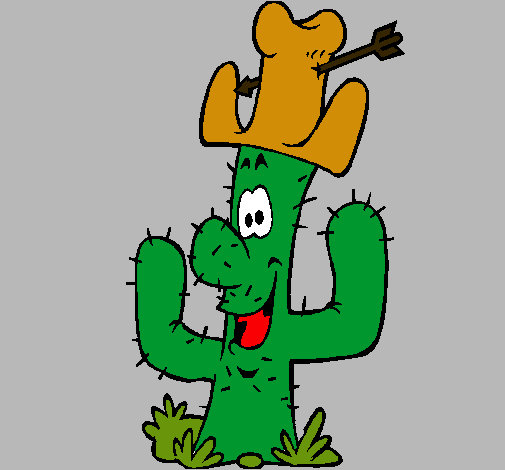 Cactus con sombrero