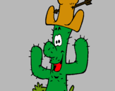 Dibujo Cactus con sombrero pintado por ianuchi