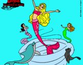 Dibujo Barbie sirena contenta pintado por Lasu
