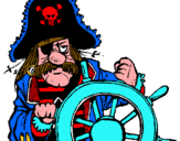 Dibujo Capitán pirata pintado por saparu