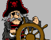 Dibujo Capitán pirata pintado por quinchoncho