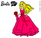 Dibujo Barbie vestida de novia pintado por celia426