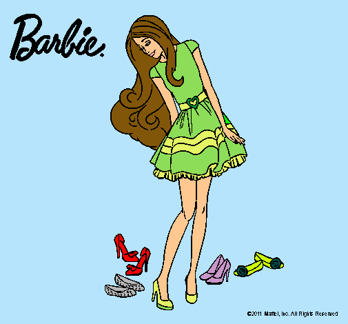 Barbie y su colección de zapatos