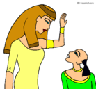 Dibujo Madre e hijo egipcios pintado por lauraxp