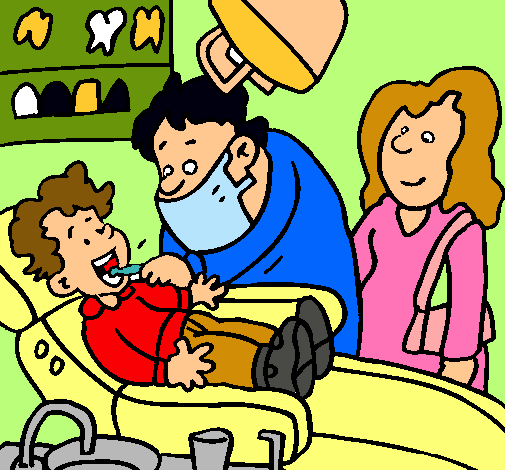 Niño en el dentista