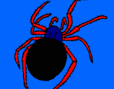 Dibujo Araña venenosa pintado por xara