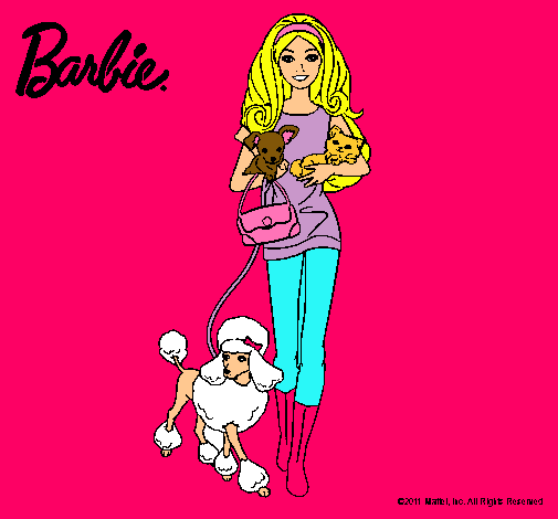 Barbie con sus mascotas