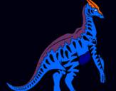 Dibujo Parasaurolofus con rayas pintado por dieguiog
