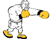 Dibujo Boxeador pintado por haha