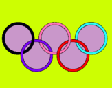 Dibujo Anillas de los juegos olimpícos pintado por greisy