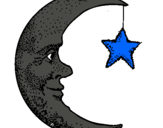Dibujo Luna y estrella pintado por meliverdun