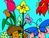 Dibujo Fauna y flora pintado por primavera2