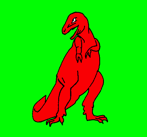 Dibujo Tiranosaurios rex pintado por andreaaaaaaaaa