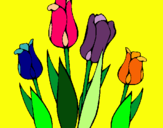 Dibujo Tulipanes pintado por adrianyyoly