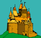 Dibujo Castillo medieval pintado por eduadrdo