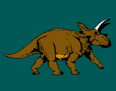 Dibujo Triceratops pintado por rotweiler