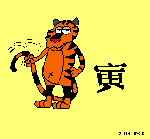 Dibujo Tigre pintado por kerwis