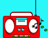 Dibujo Radio cassette 2 pintado por favour