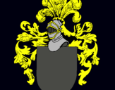 Dibujo Escudo de armas y casco pintado por ultimos
