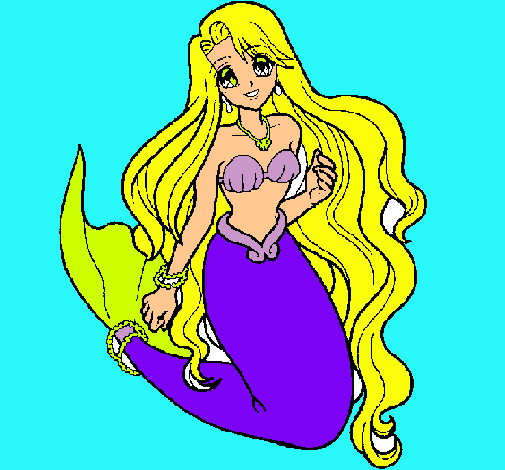 Dibujo Sirenita pintado por camila2313